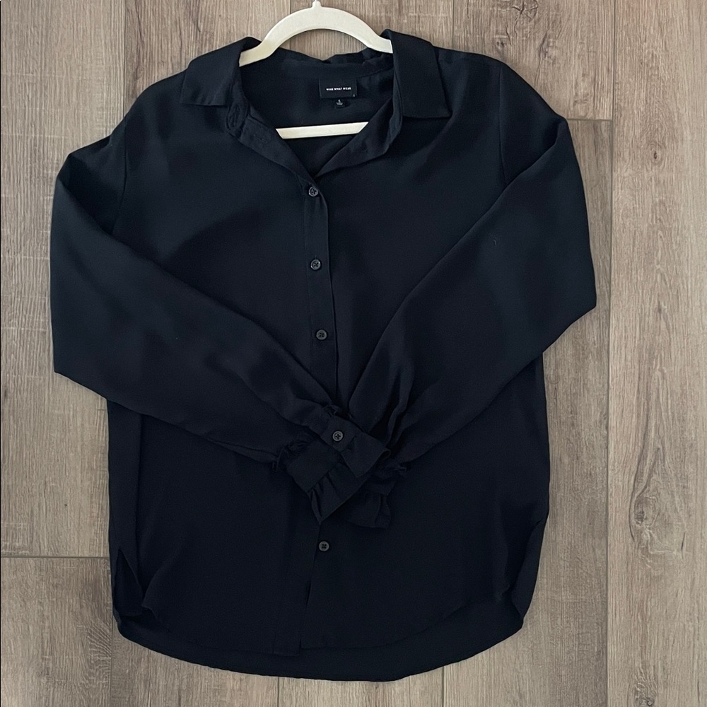 Who What Wear Classic Black Top